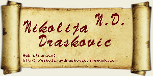 Nikolija Drašković vizit kartica